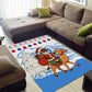 Somalia Christmas Area Rug Santa on Camel Christmas Tree Ornaments Candy Canes and Snowflake - African Pride