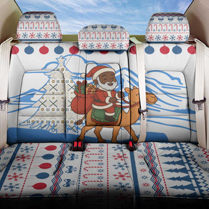 Somalia Christmas Back Car Seat Cover Santa on Camel Christmas Tree Ornaments Candy Canes and Snowflake - African Pride