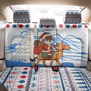 Somalia Christmas Back Car Seat Cover Santa on Camel Christmas Tree Ornaments Candy Canes and Snowflake - African Pride