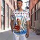 Somalia Christmas Baseball Jersey Santa on Camel Christmas Tree Ornaments Candy Canes and Snowflake - African Pride