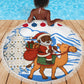 Somalia Christmas Beach Blanket Santa on Camel Christmas Tree Ornaments Candy Canes and Snowflake - African Pride