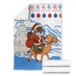 Somalia Christmas Blanket Santa on Camel Christmas Tree Ornaments Candy Canes and Snowflake - African Pride