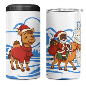 Somalia Christmas 4 in 1 Can Cooler Tumbler Santa on Camel Christmas Tree Ornaments Candy Canes and Snowflake - African Pride