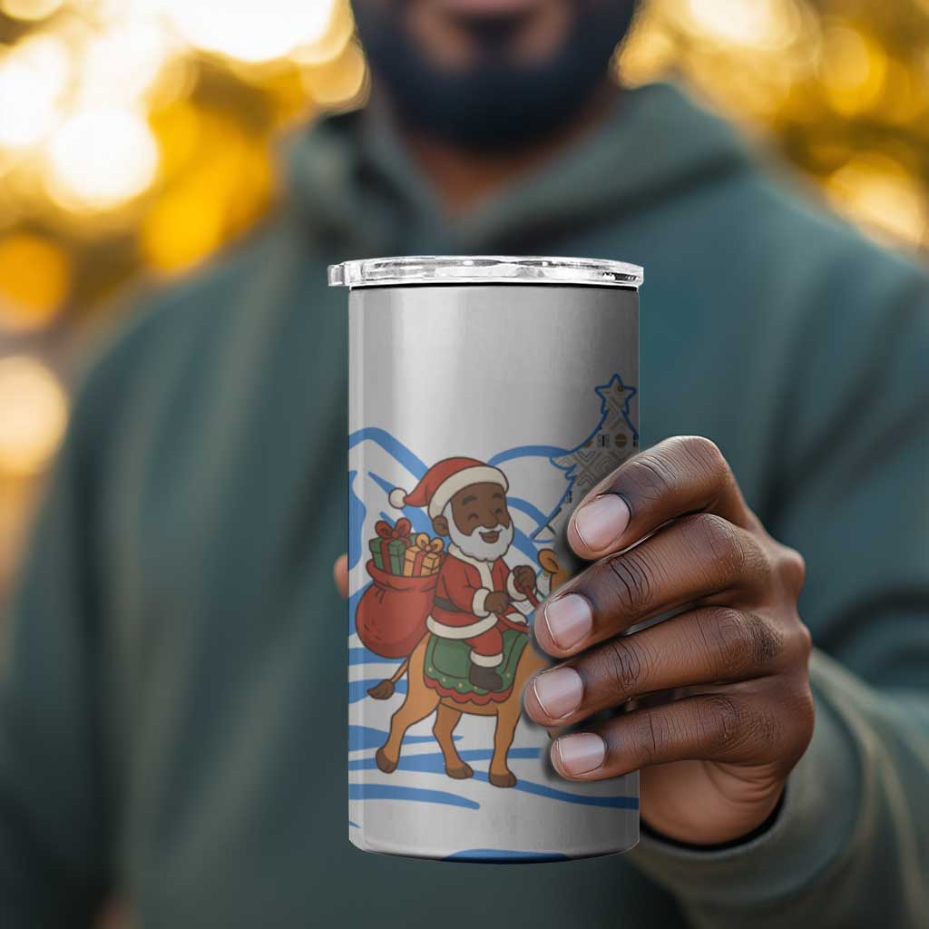 Somalia Christmas 4 in 1 Can Cooler Tumbler Santa on Camel Christmas Tree Ornaments Candy Canes and Snowflake - African Pride