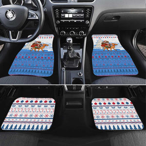 Somalia Christmas Car Mats Santa on Camel Christmas Tree Ornaments Candy Canes and Snowflake - African Pride