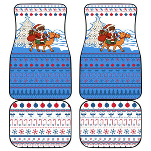Somalia Christmas Car Mats Santa on Camel Christmas Tree Ornaments Candy Canes and Snowflake - African Pride