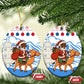 Somalia Christmas Ceramic Ornament Santa on Camel Christmas Tree Ornaments Candy Canes and Snowflake - African Pride