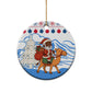 Somalia Christmas Ceramic Ornament Santa on Camel Christmas Tree Ornaments Candy Canes and Snowflake - African Pride
