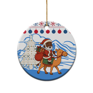 Somalia Christmas Ceramic Ornament Santa on Camel Christmas Tree Ornaments Candy Canes and Snowflake - African Pride