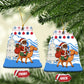 Somalia Christmas Ceramic Ornament Santa on Camel Christmas Tree Ornaments Candy Canes and Snowflake - African Pride