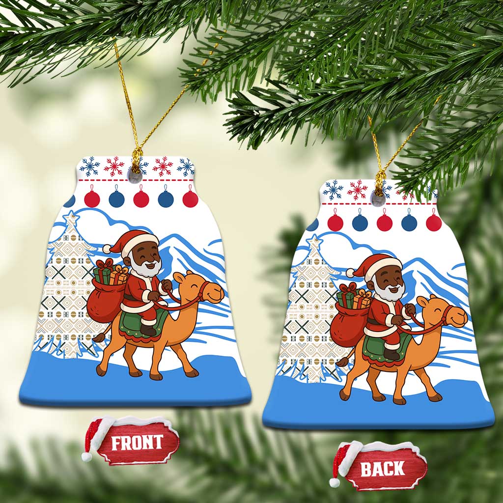 Somalia Christmas Ceramic Ornament Santa on Camel Christmas Tree Ornaments Candy Canes and Snowflake - African Pride
