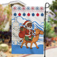Somalia Christmas Garden Flag Santa on Camel Christmas Tree Ornaments Candy Canes and Snowflake - African Pride