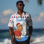 Somalia Christmas Hawaiian Shirt Santa on Camel Christmas Tree Ornaments Candy Canes and Snowflake - African Pride