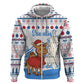 Somalia Christmas Hoodie Santa on Camel Christmas Tree Ornaments Candy Canes and Snowflake - African Pride