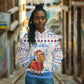 Somalia Christmas Hoodie Santa on Camel Christmas Tree Ornaments Candy Canes and Snowflake - African Pride