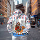 Somalia Christmas Hoodie Santa on Camel Christmas Tree Ornaments Candy Canes and Snowflake - African Pride