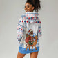 Somalia Christmas Hoodie Dress Santa on Camel Christmas Tree Ornaments Candy Canes and Snowflake - African Pride