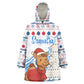 Somalia Christmas Kid Wearable Blanket Hoodie Santa on Camel Christmas Tree Ornaments Candy Canes and Snowflake - African Pride