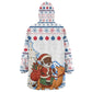Somalia Christmas Kid Wearable Blanket Hoodie Santa on Camel Christmas Tree Ornaments Candy Canes and Snowflake - African Pride