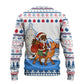 Somalia Christmas Ugly Christmas Sweater Santa on Camel Christmas Tree Ornaments Candy Canes and Snowflake - African Pride