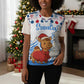 Somalia Christmas Knitted V-Neck Vest Santa on Camel Christmas Tree Ornaments Candy Canes and Snowflake - African Pride