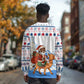Somalia Christmas Long Sleeve Shirt Santa on Camel Christmas Tree Ornaments Candy Canes and Snowflake - African Pride