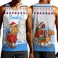 Somalia Christmas Men Tank Top Santa on Camel Christmas Tree Ornaments Candy Canes and Snowflake - African Pride