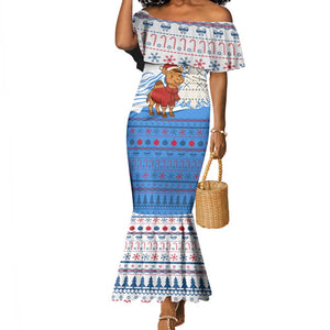 Somalia Christmas Mermaid Dress Santa on Camel Christmas Tree Ornaments Candy Canes and Snowflake - African Pride