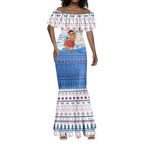Somalia Christmas Mermaid Dress Santa on Camel Christmas Tree Ornaments Candy Canes and Snowflake - African Pride