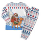 Somalia Christmas Pajama Set Santa on Camel Christmas Tree Ornaments Candy Canes and Snowflake - African Pride