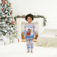 Somalia Christmas Pajama Set Santa on Camel Christmas Tree Ornaments Candy Canes and Snowflake - African Pride
