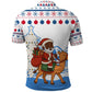Somalia Christmas Polo Shirt Santa on Camel Christmas Tree Ornaments Candy Canes and Snowflake - African Pride