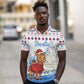 Somalia Christmas Polo Shirt Santa on Camel Christmas Tree Ornaments Candy Canes and Snowflake - African Pride