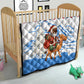 Somalia Christmas Quilt Santa on Camel Christmas Tree Ornaments Candy Canes and Snowflake - African Pride