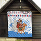 Somalia Christmas Quilt Santa on Camel Christmas Tree Ornaments Candy Canes and Snowflake - African Pride
