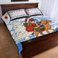 Somalia Christmas Quilt Bed Set Santa on Camel Christmas Tree Ornaments Candy Canes and Snowflake - African Pride
