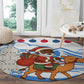 Somalia Christmas Round Carpet Santa on Camel Christmas Tree Ornaments Candy Canes and Snowflake - African Pride