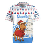 Somalia Christmas Rugby Jersey Santa on Camel Christmas Tree Ornaments Candy Canes and Snowflake - African Pride