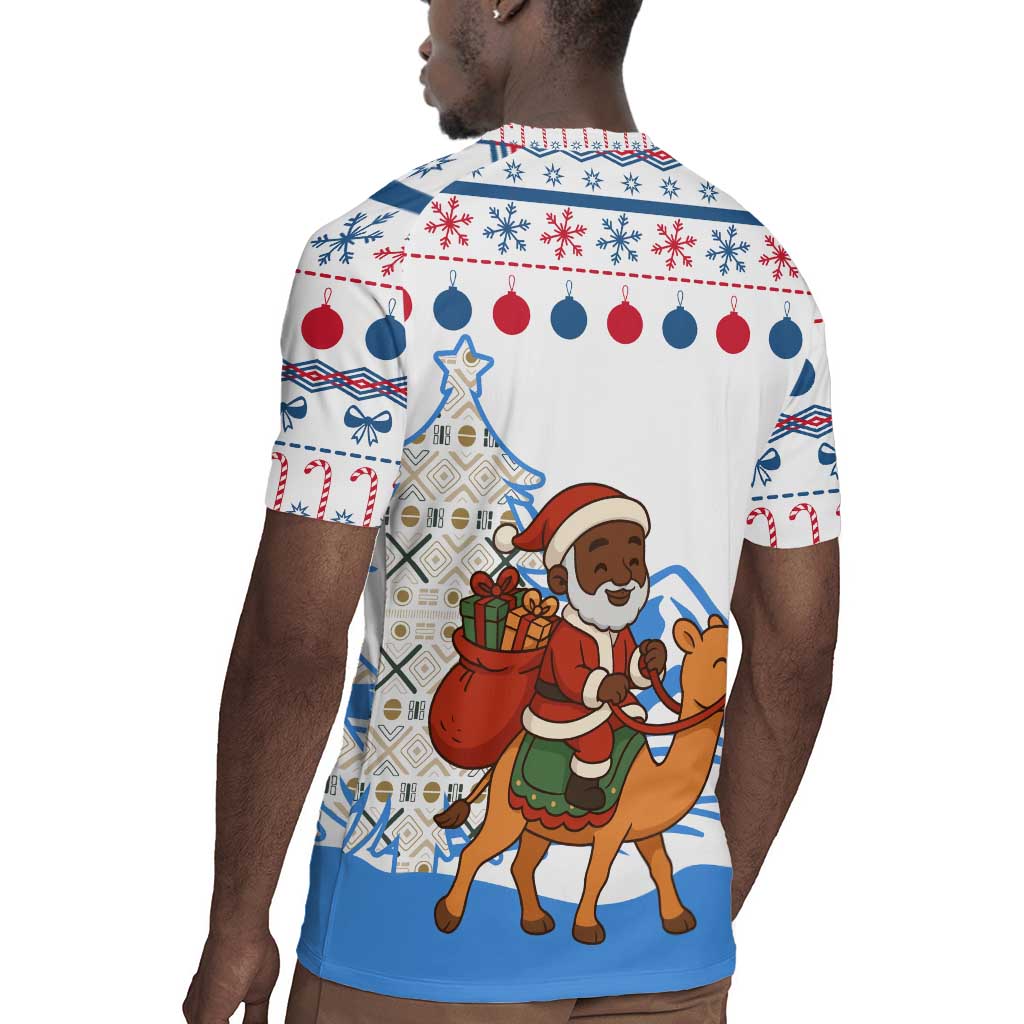Somalia Christmas Rugby Jersey Santa on Camel Christmas Tree Ornaments Candy Canes and Snowflake - African Pride