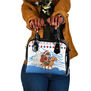 Somalia Christmas Shoulder Handbag Santa on Camel Christmas Tree Ornaments Candy Canes and Snowflake - African Pride