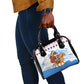 Somalia Christmas Shoulder Handbag Santa on Camel Christmas Tree Ornaments Candy Canes and Snowflake - African Pride