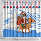 Somalia Christmas Shower Curtain Santa on Camel Christmas Tree Ornaments Candy Canes and Snowflake - African Pride