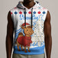 Somalia Christmas Sleeveless Hoodie Santa on Camel Christmas Tree Ornaments Candy Canes and Snowflake - African Pride