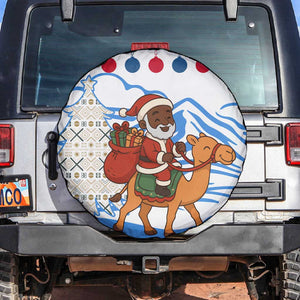 Somalia Christmas Spare Tire Cover Santa on Camel Christmas Tree Ornaments Candy Canes and Snowflake - African Pride