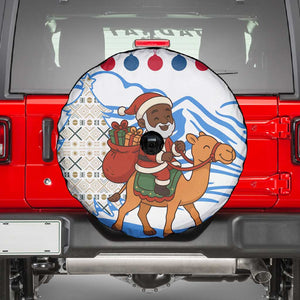 Somalia Christmas Spare Tire Cover Santa on Camel Christmas Tree Ornaments Candy Canes and Snowflake - African Pride