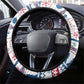 Somalia Christmas Steering Wheel Cover Santa on Camel Christmas Tree Ornaments Candy Canes and Snowflake - African Pride