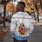 Somalia Christmas Sweatshirt Santa on Camel Christmas Tree Ornaments Candy Canes and Snowflake - African Pride