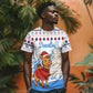 Somalia Christmas T shirt Santa on Camel Christmas Tree Ornaments Candy Canes and Snowflake - African Pride