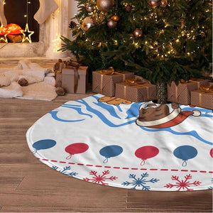 Somalia Christmas Tree Skirt Santa on Camel Christmas Tree Ornaments Candy Canes and Snowflake - African Pride
