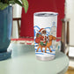 Somalia Christmas Tumbler Cup Santa on Camel Christmas Tree Ornaments Candy Canes and Snowflake - African Pride
